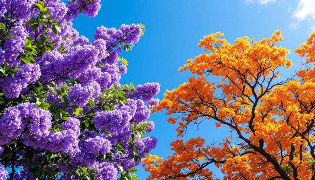 Jacaranda e flamboyan: come distinguere questi due alberi dalla fioritura spettacolare